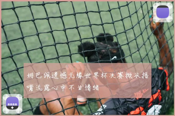 姆巴佩遗憾无缘世界杯决赛掀衣捂嘴流露心中不甘情绪